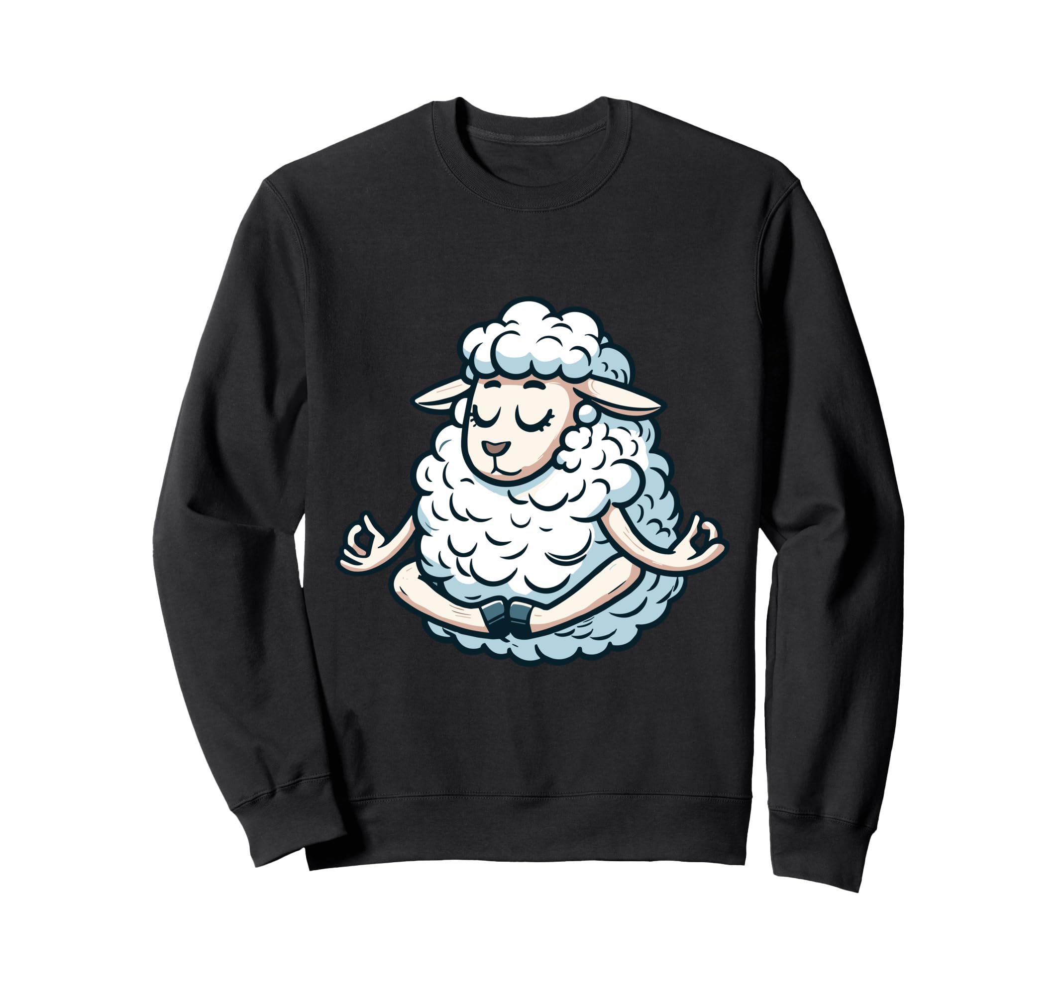 Meditation Sheep Yoga Pose Sweatshirt - Novelty Apparel for Adults - T-Shirt, Sweatshirt, Hoodie