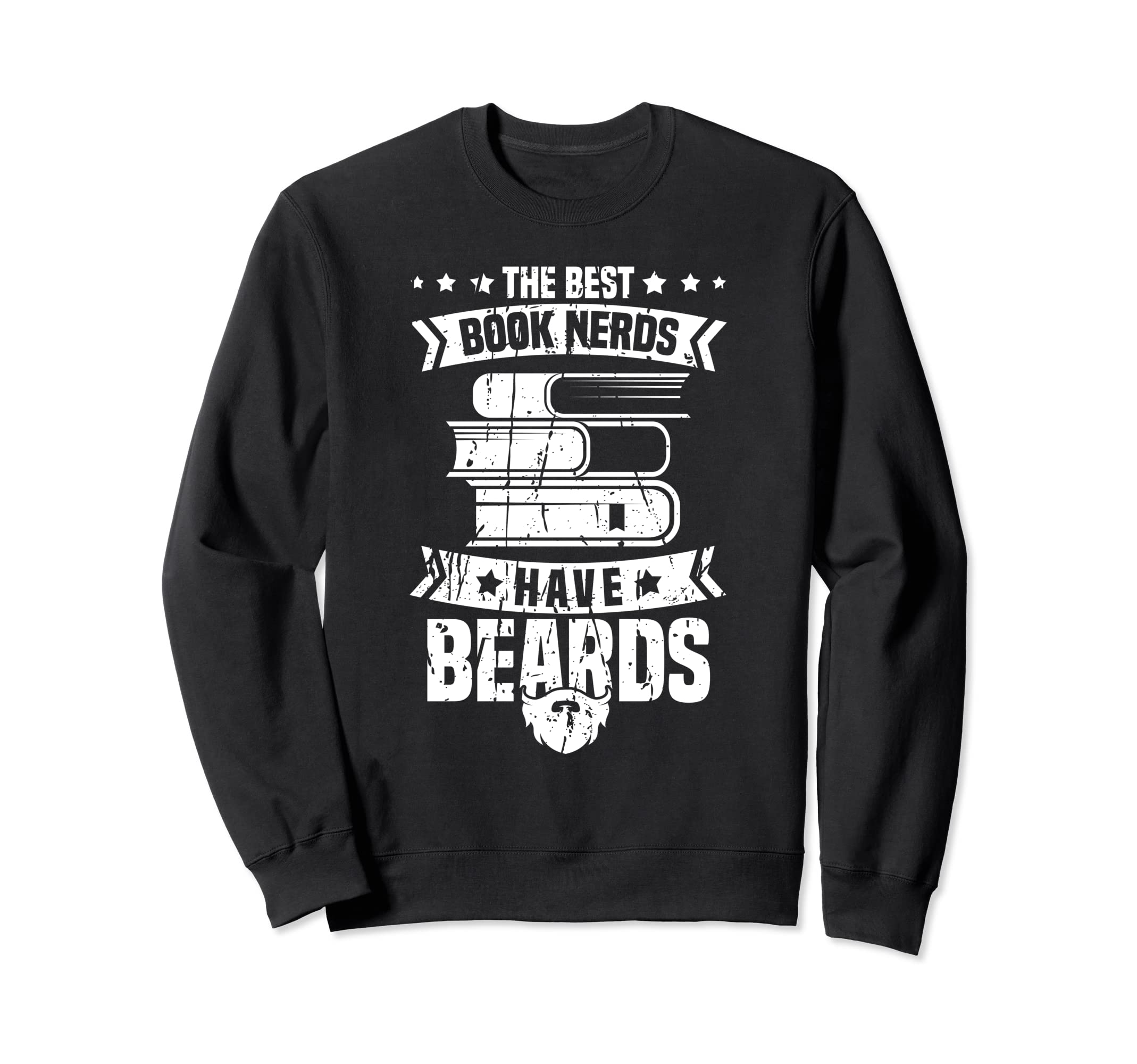 Best Book Nerds Have Beards Book Sweatshirt - Graphic Print for Adults - T-Shirt, Sweatshirt, Hoodie