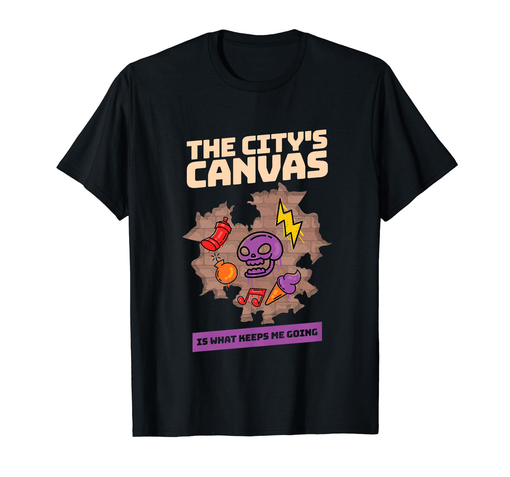 Artist Urban Painting Citys Canvas T-Shirt - Custom Art Print for Adults - T-Shirt, Sweatshirt, Hoodie