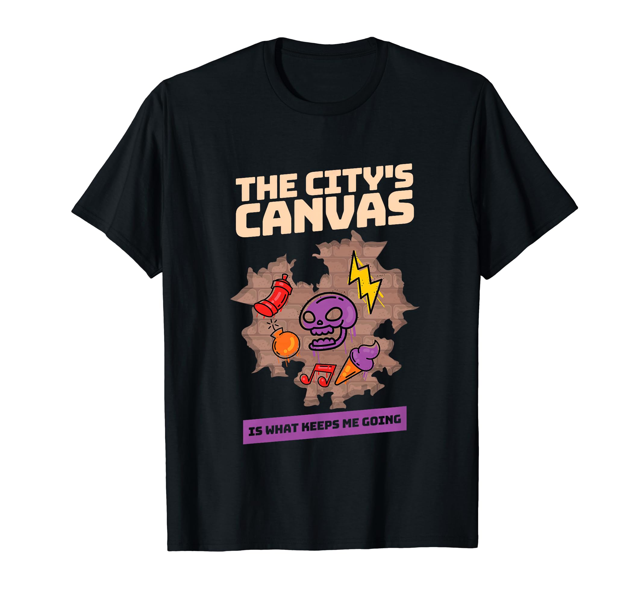 Artist Urban Painting Citys Canvas T-Shirt - Custom Art Print for Adults - T-Shirt, Sweatshirt, Hoodie