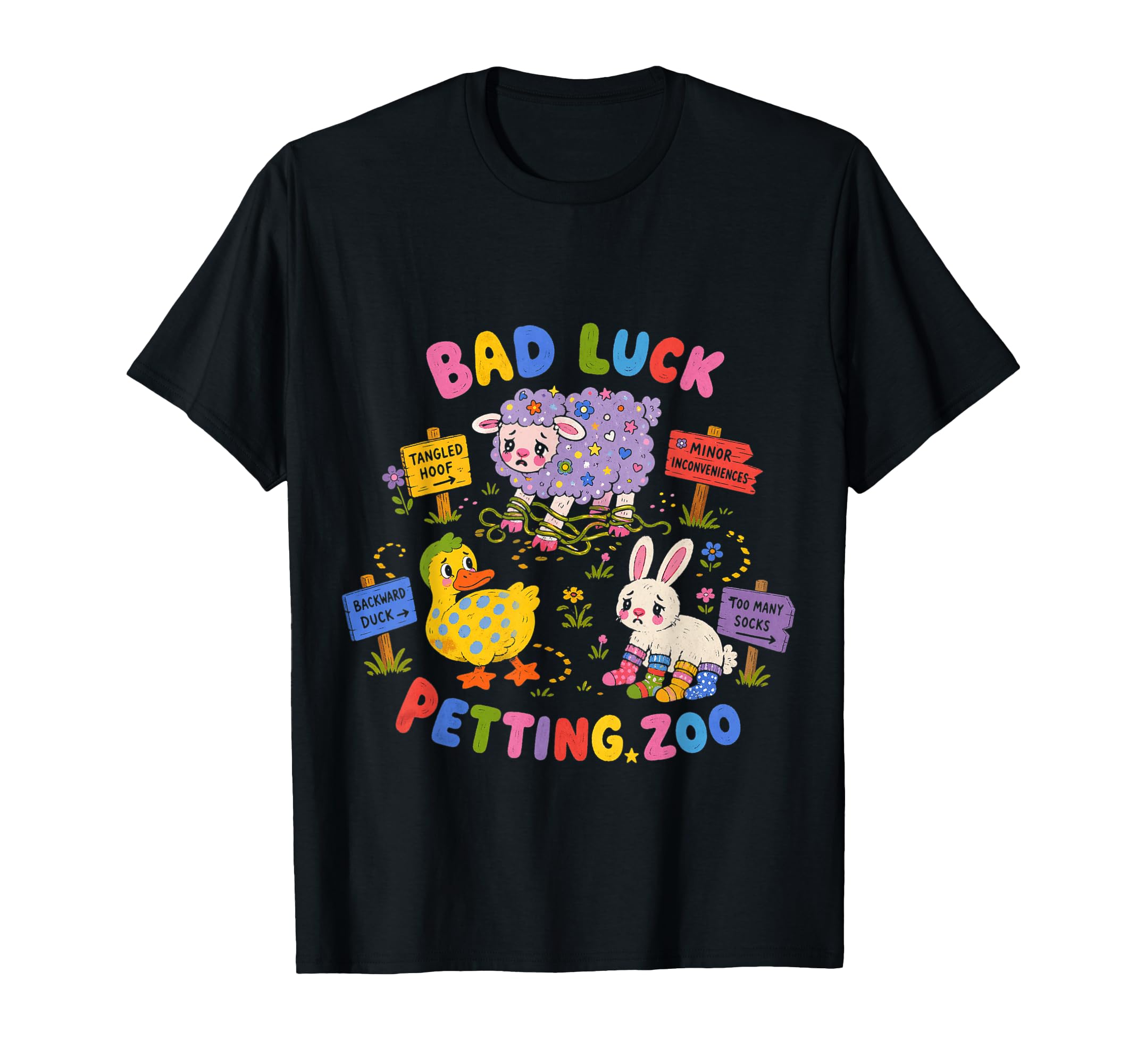 Bad Luck Club Animals Funny Gen Z T-Shirt - Aesthetic Graphic Men Women - T-Shirt, Sweatshirt, Hoodie