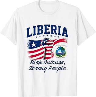 Liberia Rich Culture Strong People with Distressed Flag T-Shirt Unisex T-shirt, Sweatshirt, Hoodie, Long Sleeve Tee - T-Shirt, Sweatshirt, Hoodie