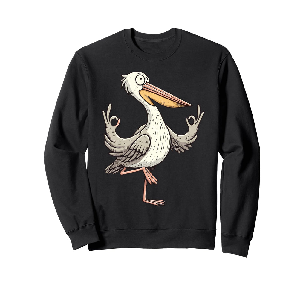 Meditation Pelican Yoga Pose Sweatshirt - Fun Novelty Design Men Women - T-Shirt, Sweatshirt, Hoodie
