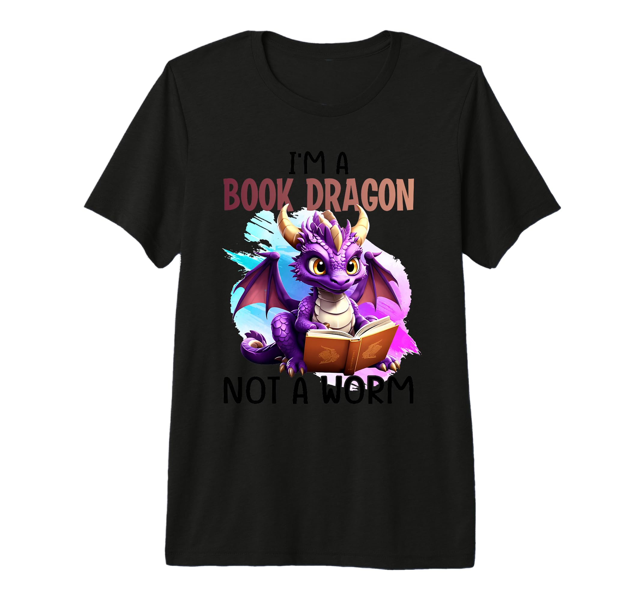Im Book Dragon Not Worm Tri Blend T-Shirt - Minimalist Print Unisex - T-Shirt, Sweatshirt, Hoodie