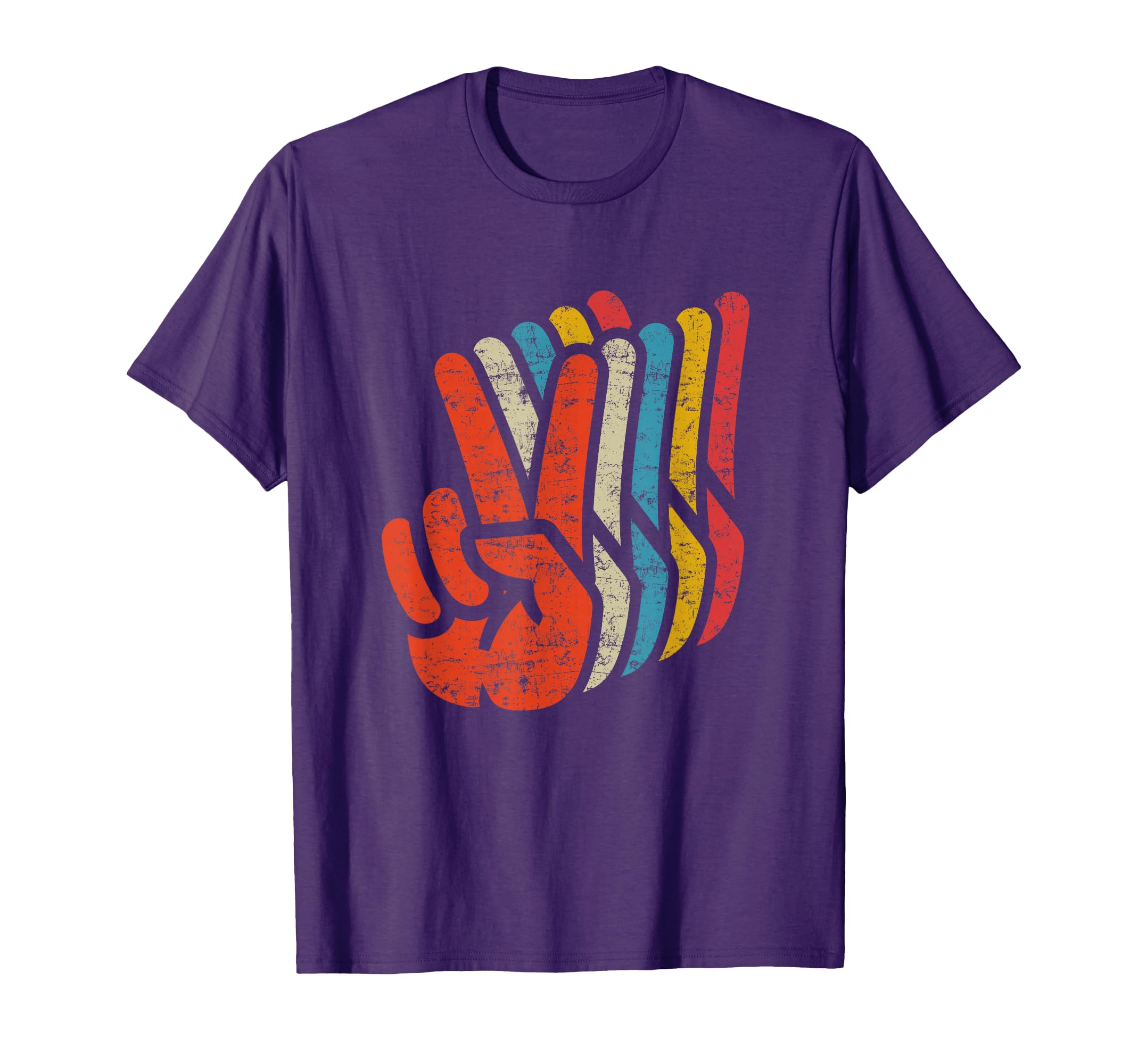 Peace Sign V Fingers 60S 70S Peace T-Shirt - Unique Graphic Unisex - T-Shirt, Sweatshirt, Hoodie