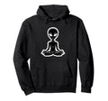 Zen Alien Meditating Yoga Pose Hoodie - Trendy Graphic for Adults - T-Shirt, Sweatshirt, Hoodie