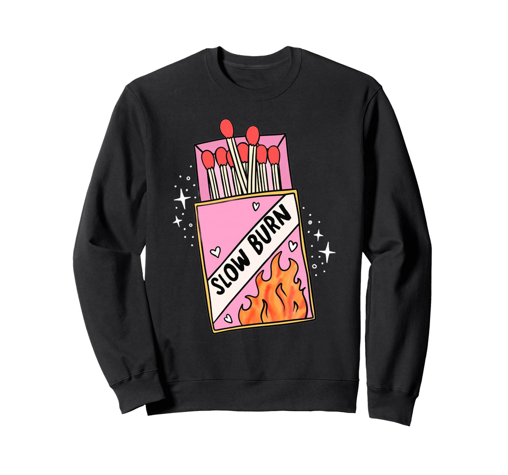 Slow Burn Book Trope Worth Wait Sweatshirt - Unique Graphic for Adults - T-Shirt, Sweatshirt, Hoodie