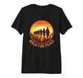 Walk Peace Monks Sunset Zen Tri Blend T-Shirt - Novelty Apparel for Adults - T-Shirt, Sweatshirt, Hoodie