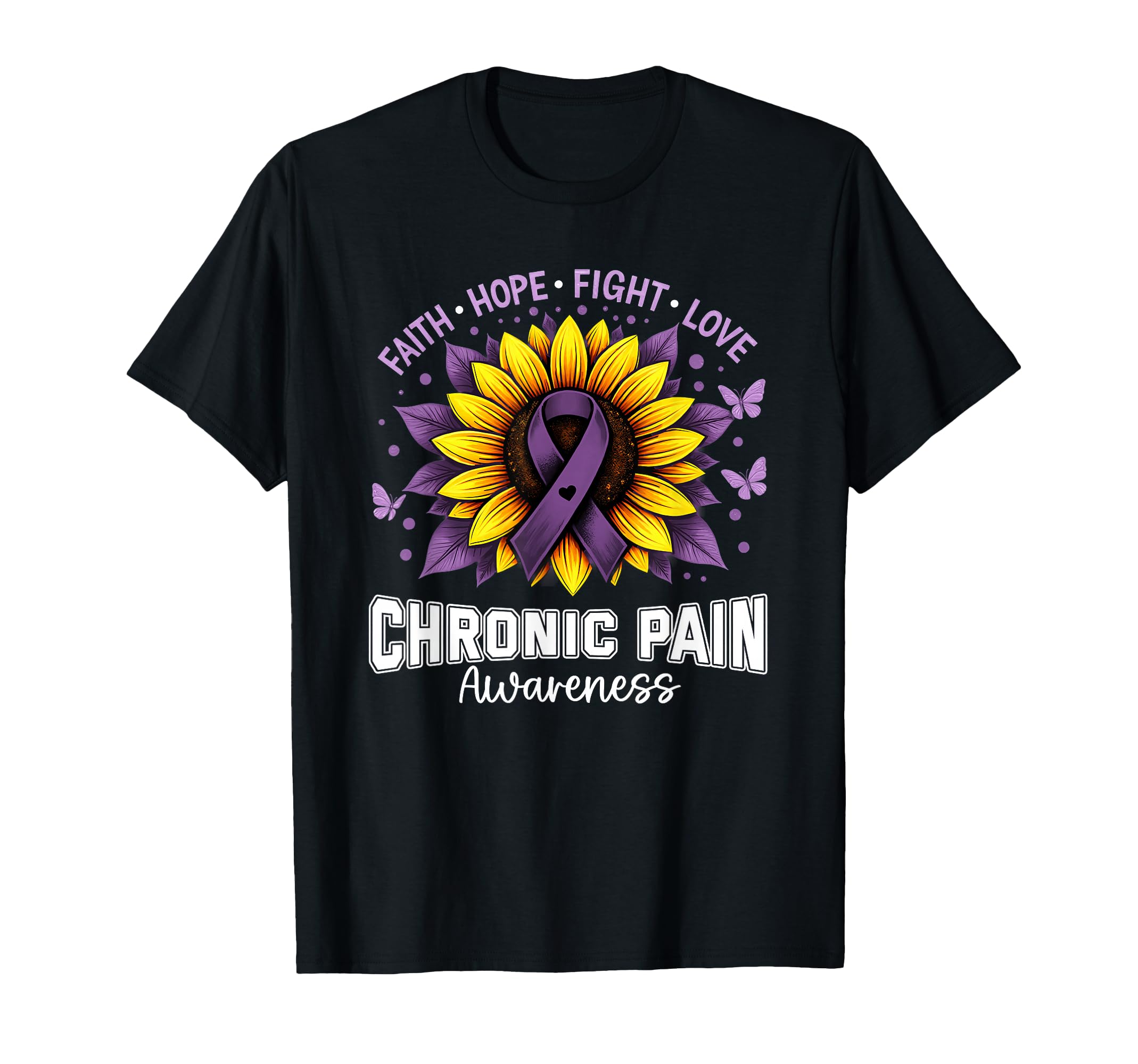 Christian Sunflower Chronic Pain T-Shirt - Trendy Graphic for Adults - T-Shirt, Sweatshirt, Hoodie