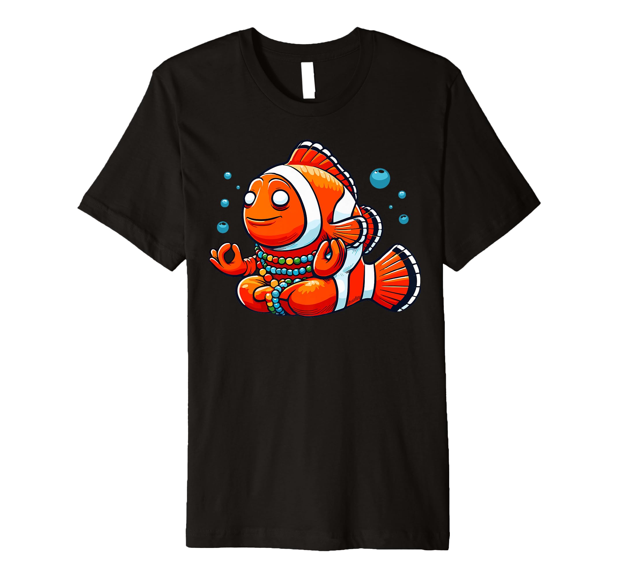 Meditation Clownfish Yoga Pose T-Shirt - Casual Everyday Wear Unisex - T-Shirt, Sweatshirt, Hoodie