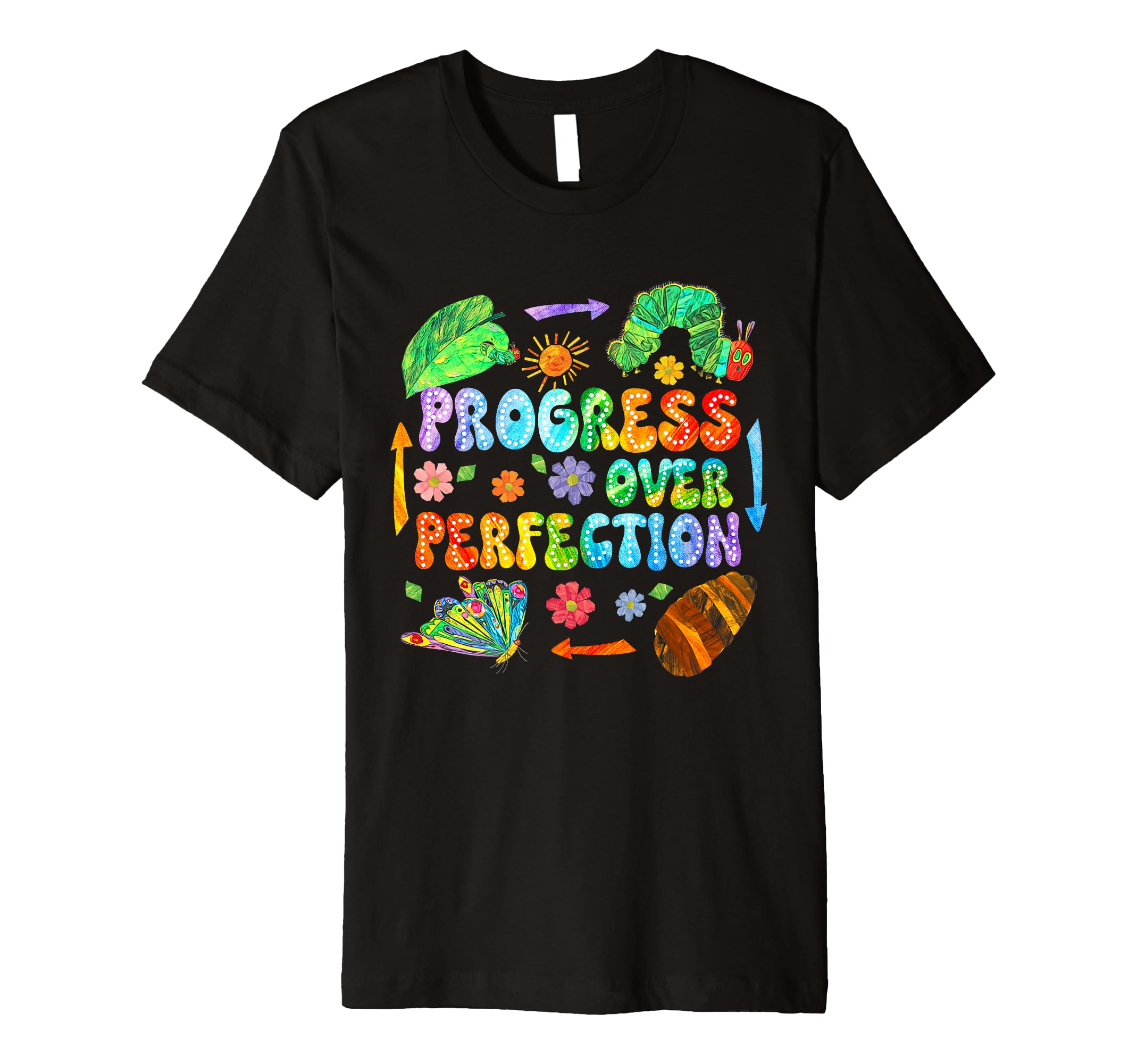 Progress Over Perfection Teacher Gift T-Shirt - Trendy Graphic Men Women - T-Shirt, Sweatshirt, Hoodie