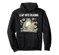 Leap Into Reading Book Lover Bookish Hoodie - Trendy Graphic Unisex - T-Shirt, Sweatshirt, Hoodie