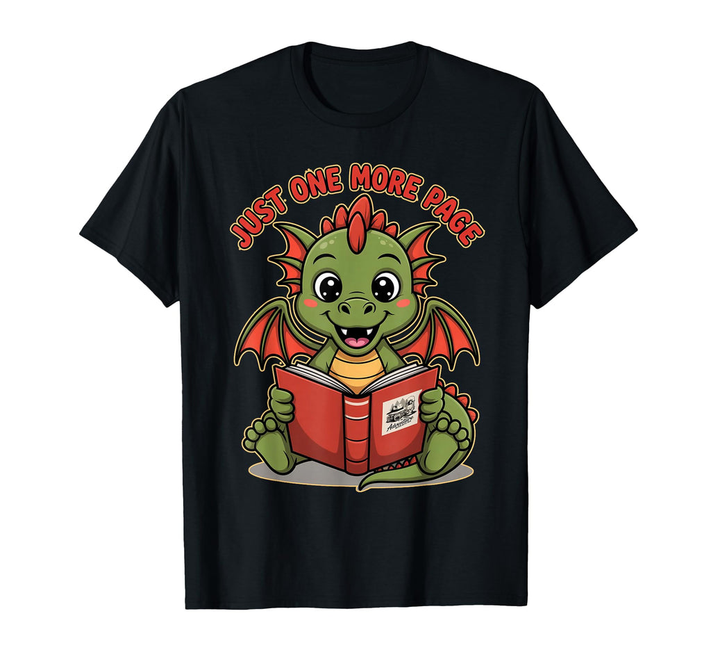 Reading Dragon Illustration Fantasy T-Shirt - Novelty Apparel for Adults - T-Shirt, Sweatshirt, Hoodie