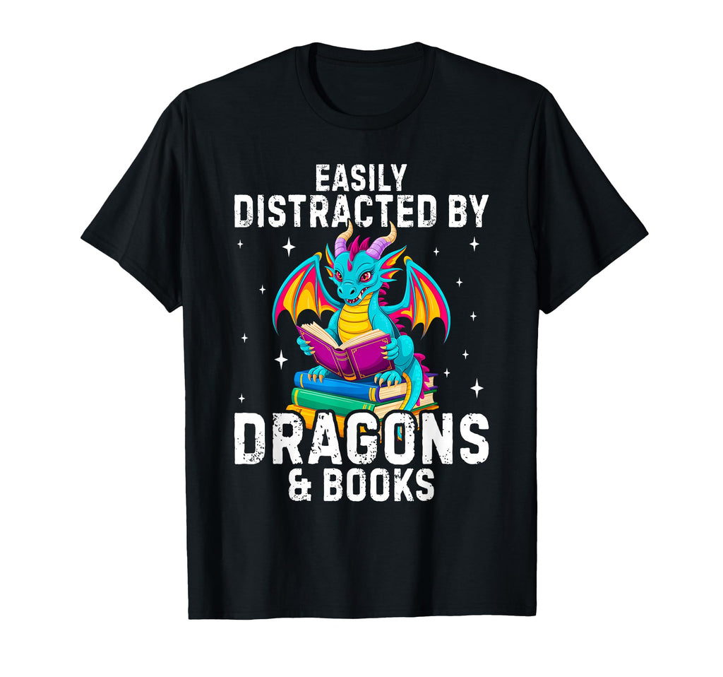 Funny Easily Distracted Dragons T-Shirt - Minimalist Print for Adults - T-Shirt, Sweatshirt, Hoodie
