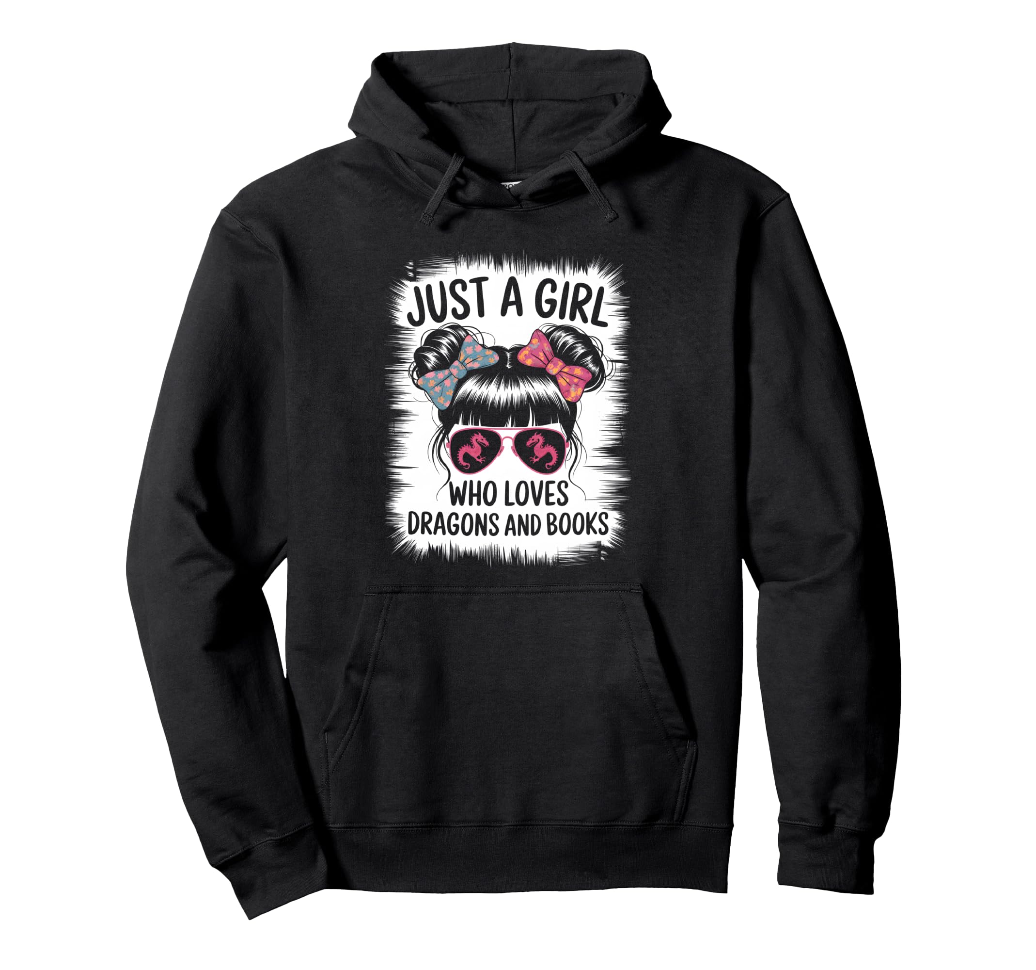 Just Who Loves Dragons And Books Hoodie - Unique Graphic Unisex - T-Shirt, Sweatshirt, Hoodie