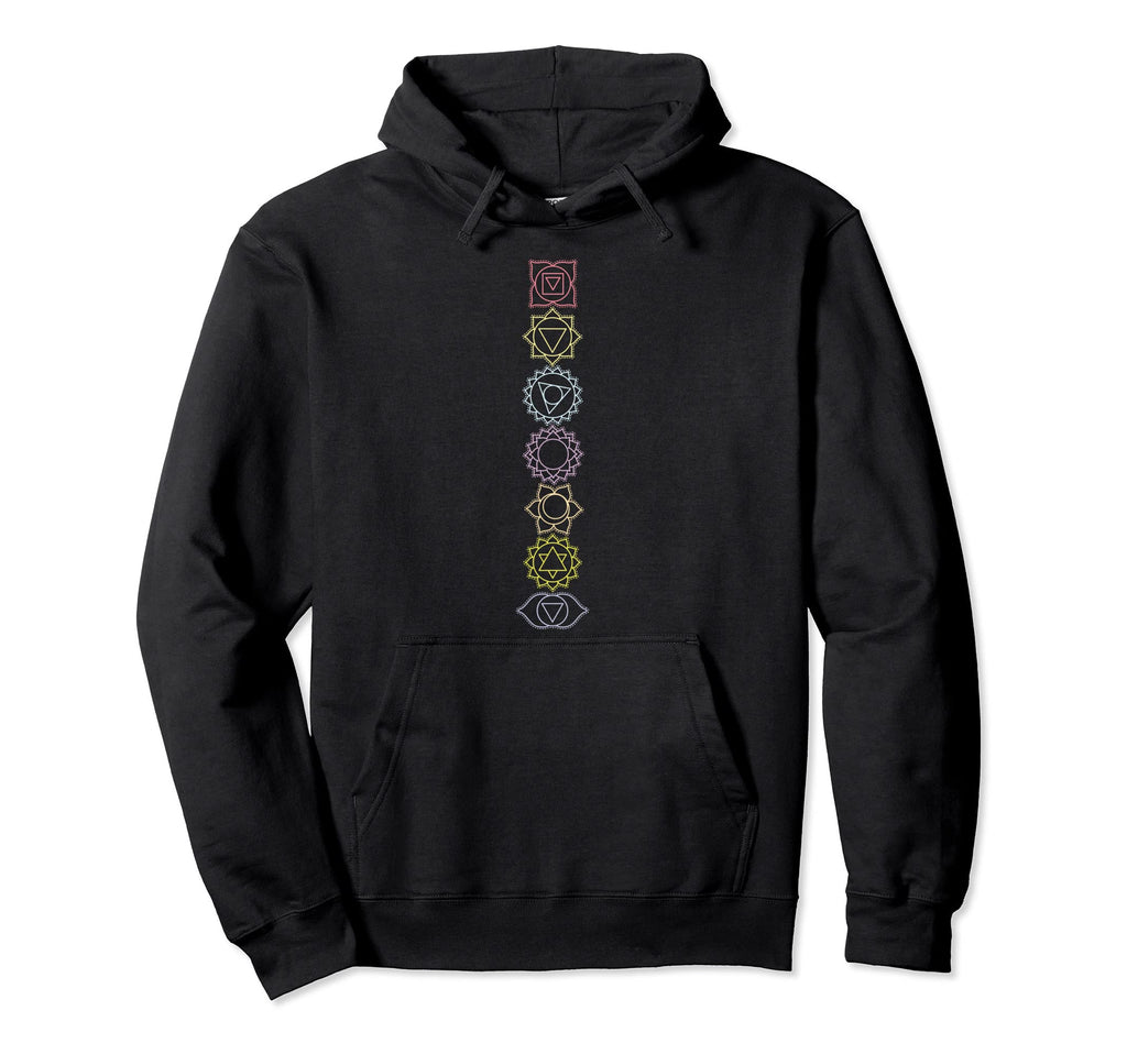 Seven Chakras Spiritual Hoodie - Casual Everyday Wear for Adults - T-Shirt, Sweatshirt, Hoodie