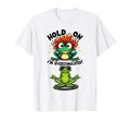 Hold Overstimulated Frog Yoga T-Shirt - Aesthetic Graphic for Adults - T-Shirt, Sweatshirt, Hoodie