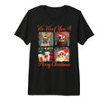 We Woof You Merry Dogs Santa Hats Tri T-Shirt - Trendy Graphic Men Women - T-Shirt, Sweatshirt, Hoodie
