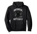 Antisocial Butterfly Hoodie - Unique Graphic for Adults - T-Shirt, Sweatshirt, Hoodie