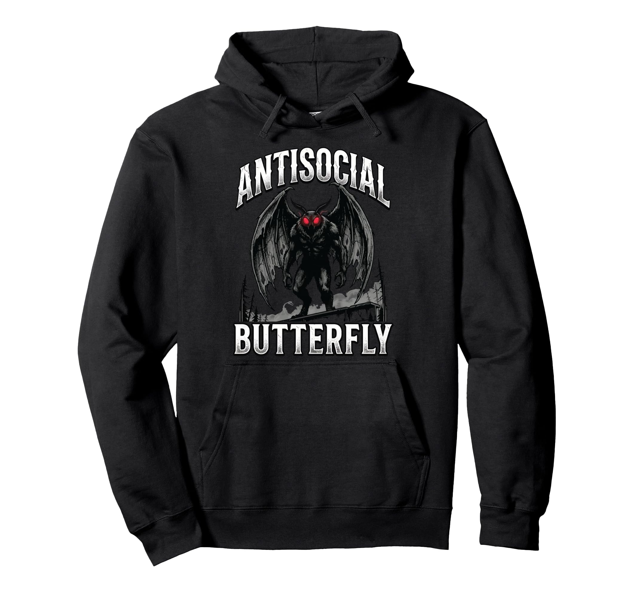 Antisocial Butterfly Hoodie - Unique Graphic for Adults - T-Shirt, Sweatshirt, Hoodie