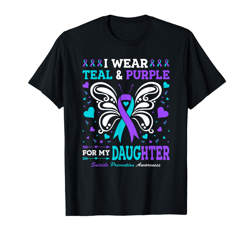 I Wear Teal Purple My Daughter T-Shirt - Casual Everyday Wear for Adults - T-Shirt, Sweatshirt, Hoodie