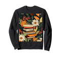 Books And Autumn Leaves Stack Sweatshirt - Graphic Print for Adults - T-Shirt, Sweatshirt, Hoodie