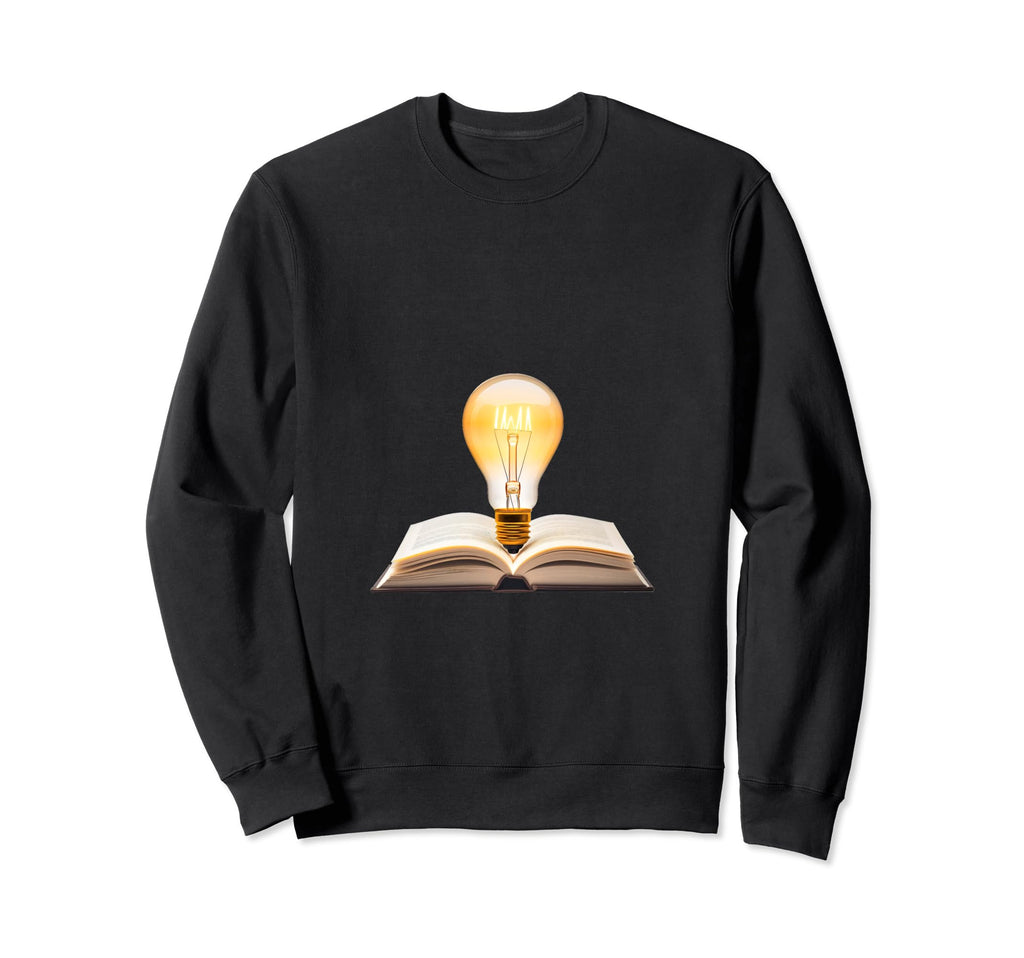 Book And Light Bulb Bookworm Sweatshirt - Custom Art Print for Adults - T-Shirt, Sweatshirt, Hoodie