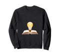 Book And Light Bulb Bookworm Sweatshirt - Custom Art Print for Adults - T-Shirt, Sweatshirt, Hoodie