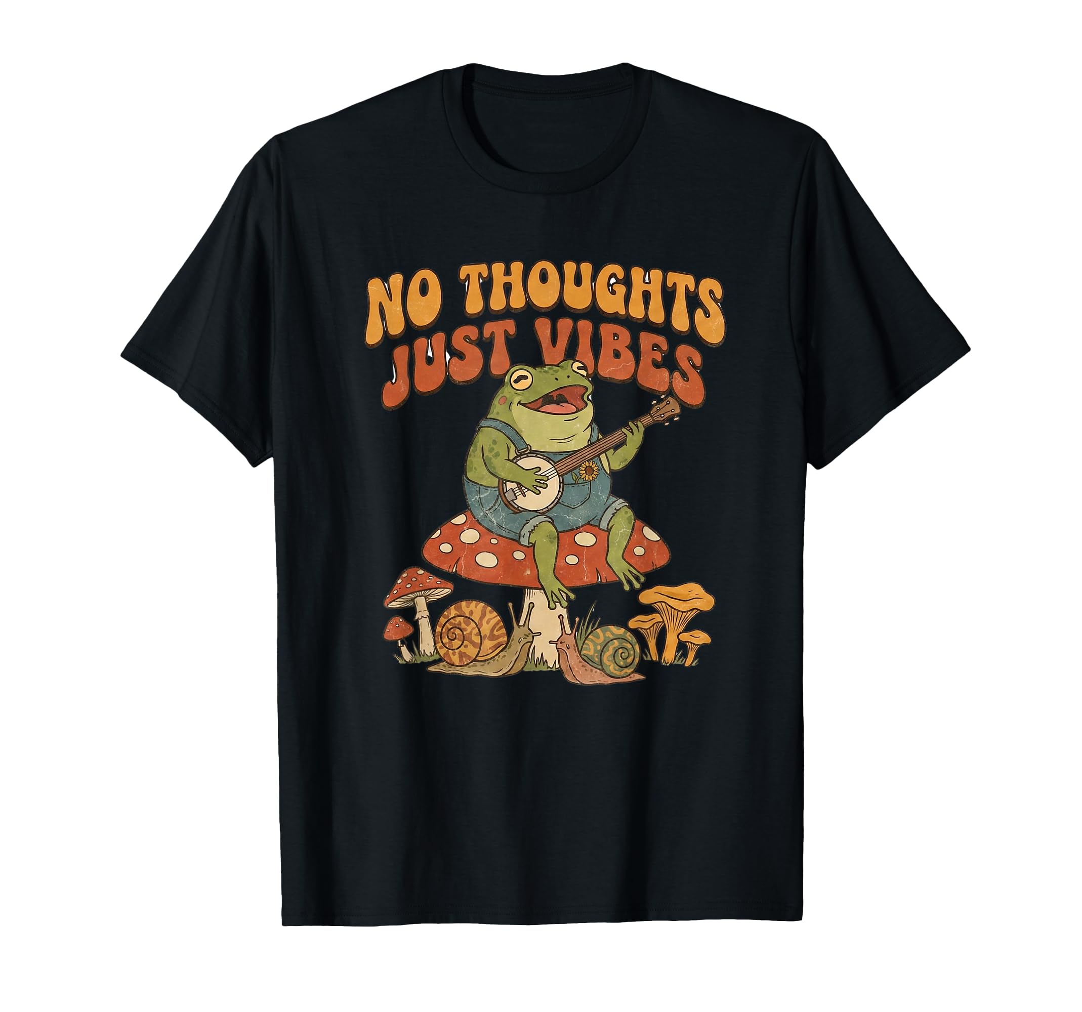 No Thoughts Just Vibes Frog T-Shirt - Novelty Apparel Men Women - T-Shirt, Sweatshirt, Hoodie