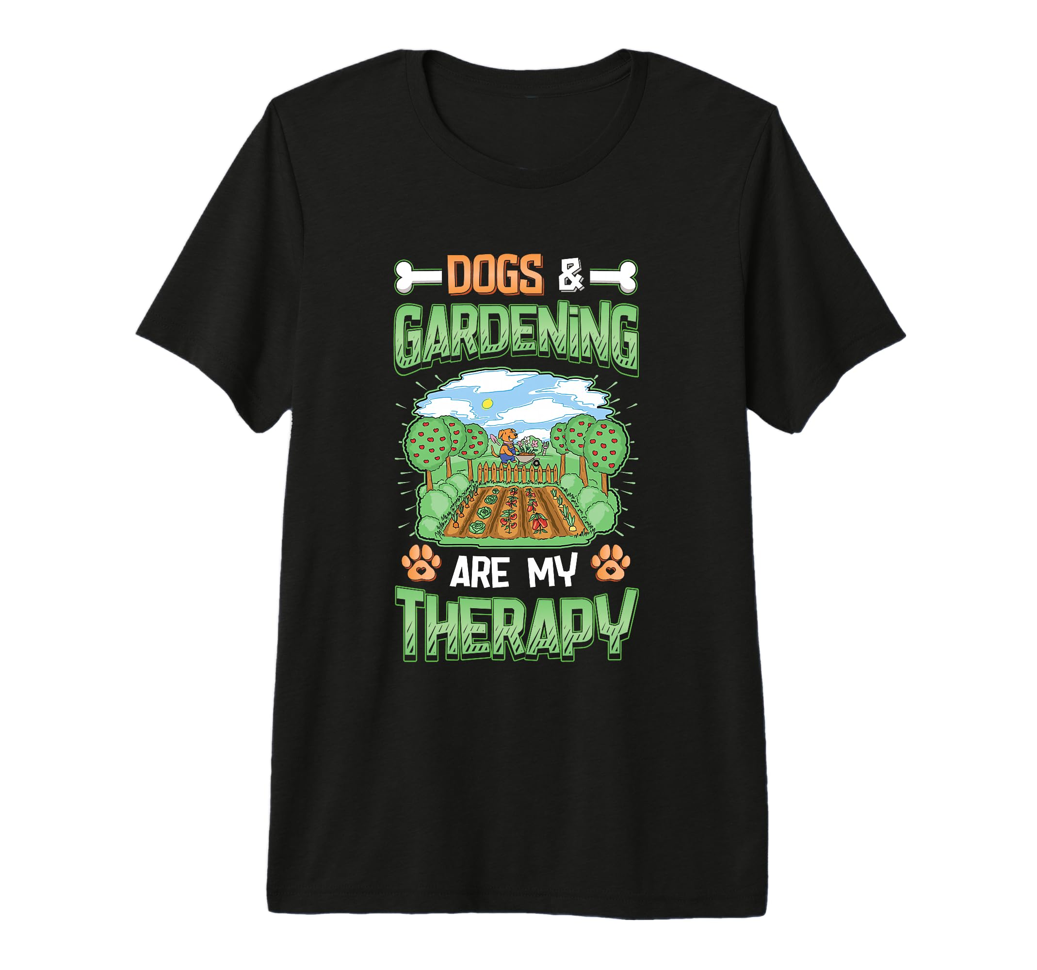 Dogs Gardening Are My Therapy Gardener T-Shirt - Trendy Graphic for Adults - T-Shirt, Sweatshirt, Hoodie