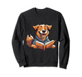 Dog Drawing Dog Owners Dog Reads Book Sweatshirt - Custom Art Print Unisex - T-Shirt, Sweatshirt, Hoodie
