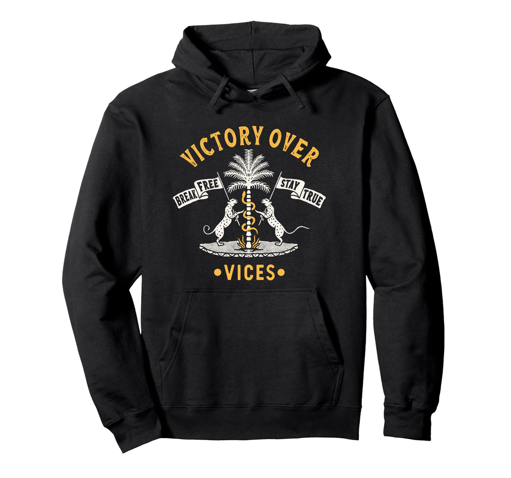 Victory Over Vices 12 Step Recovery Hoodie - Custom Art Print for Adults - T-Shirt, Sweatshirt, Hoodie