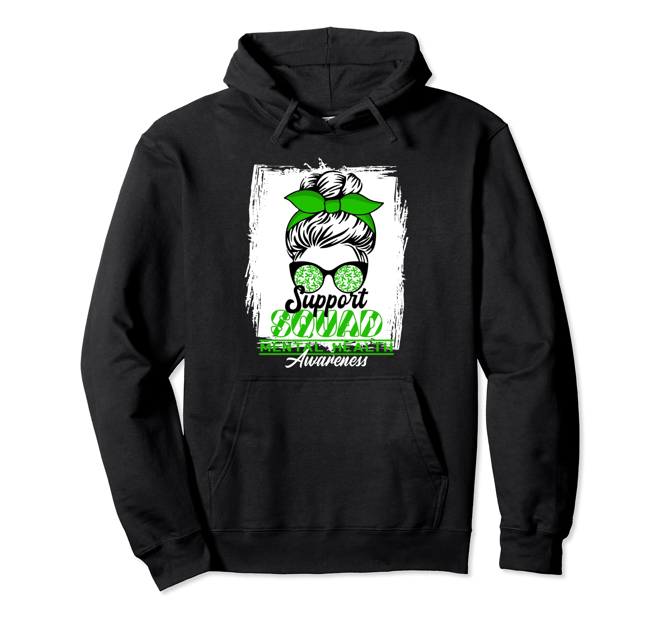 Messy Bun Support Awareness Squad I Hoodie - Casual Everyday Wear Unisex - T-Shirt, Sweatshirt, Hoodie