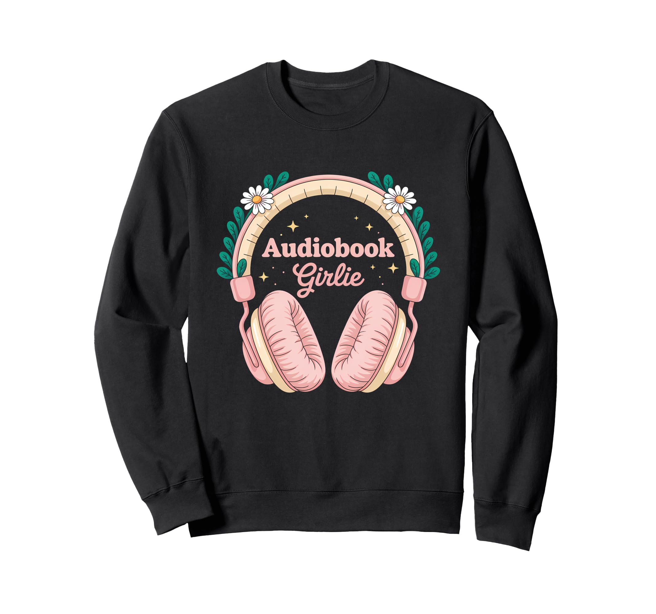 Audiobook Girlie Headphones Sweatshirt - Casual Everyday Wear Men Women - T-Shirt, Sweatshirt, Hoodie