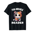 Reading Book Cat Library Reading Teacher T-Shirt - Minimalist Print Unisex - T-Shirt, Sweatshirt, Hoodie