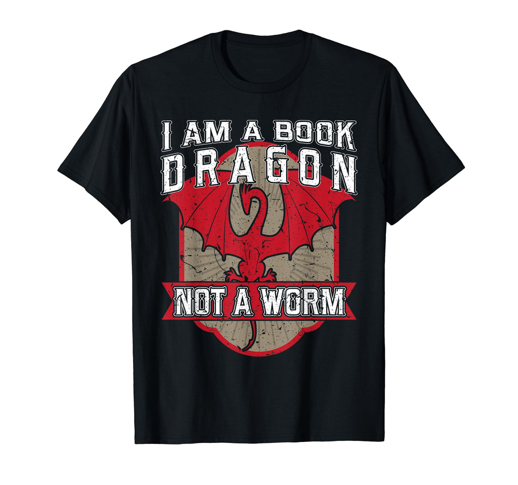 I Am Book Dragon Not Worm T-Shirt - Graphic Print for Adults - T-Shirt, Sweatshirt, Hoodie