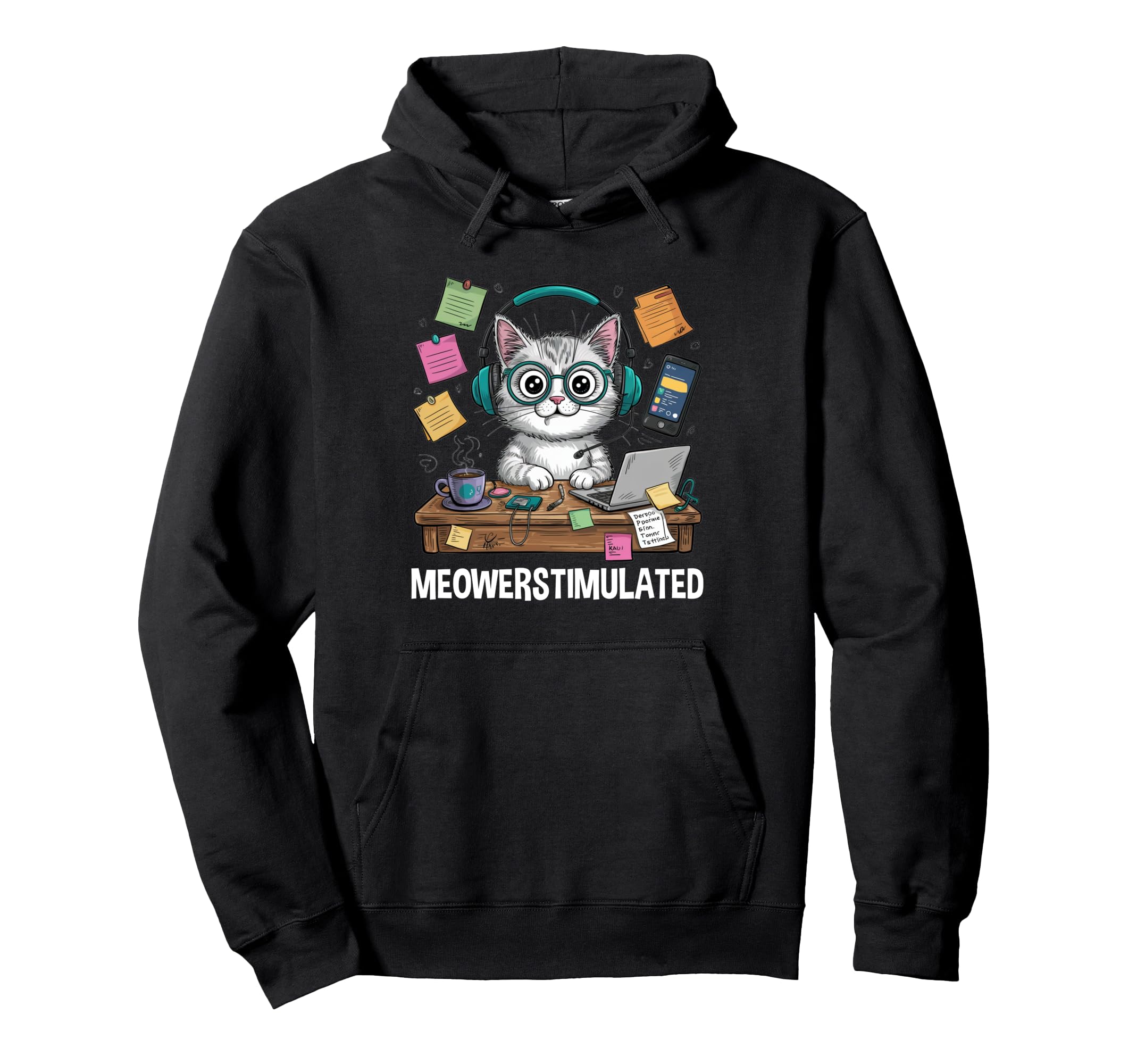 Overstimulated Mom Club Hoodie - Minimalist Print Men Women - T-Shirt, Sweatshirt, Hoodie