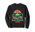 Book Lover Frog Reading Bookish Sweatshirt - Streetwear Style for Adults - T-Shirt, Sweatshirt, Hoodie