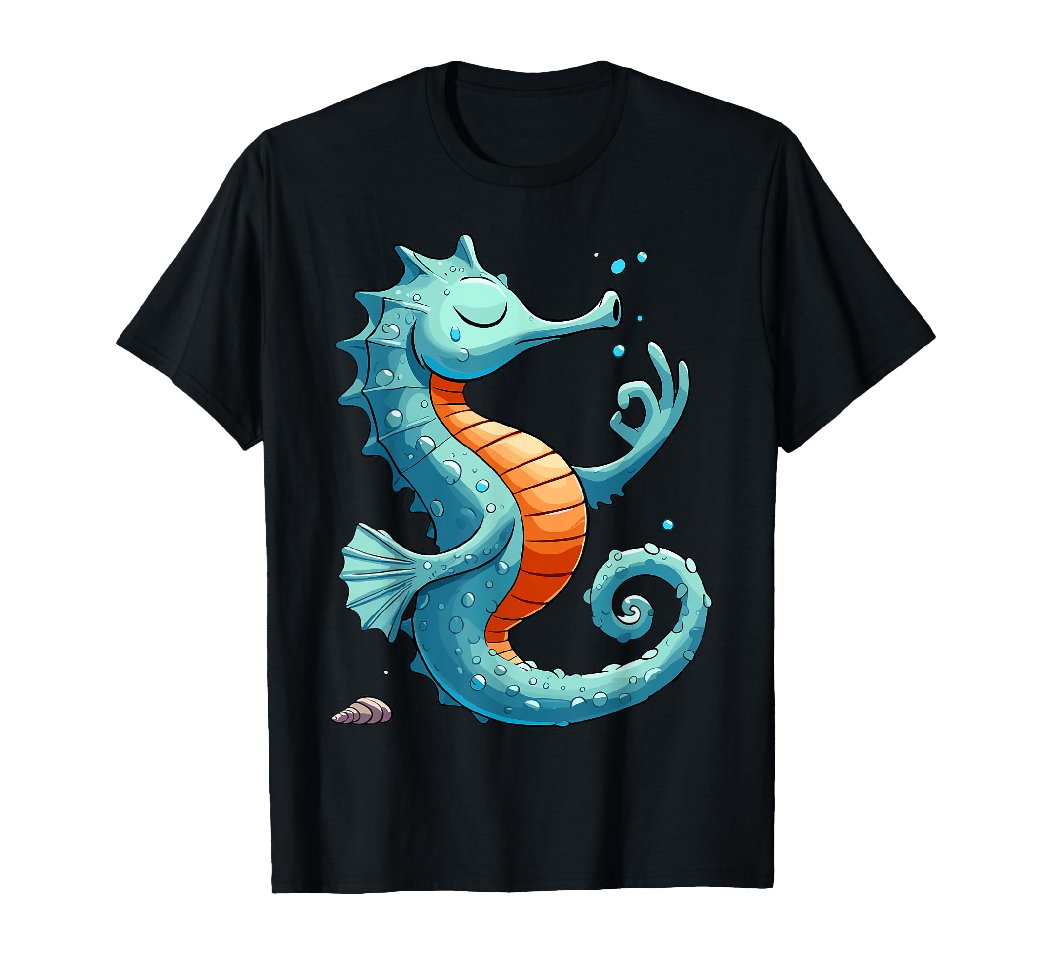 Meditation Seahorse Yoga Pose T-Shirt - Custom Art Print for Adults - T-Shirt, Sweatshirt, Hoodie