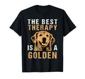 Best Therapy Is Golden Retriever Dog T-Shirt - Minimalist Print for Adults - T-Shirt, Sweatshirt, Hoodie