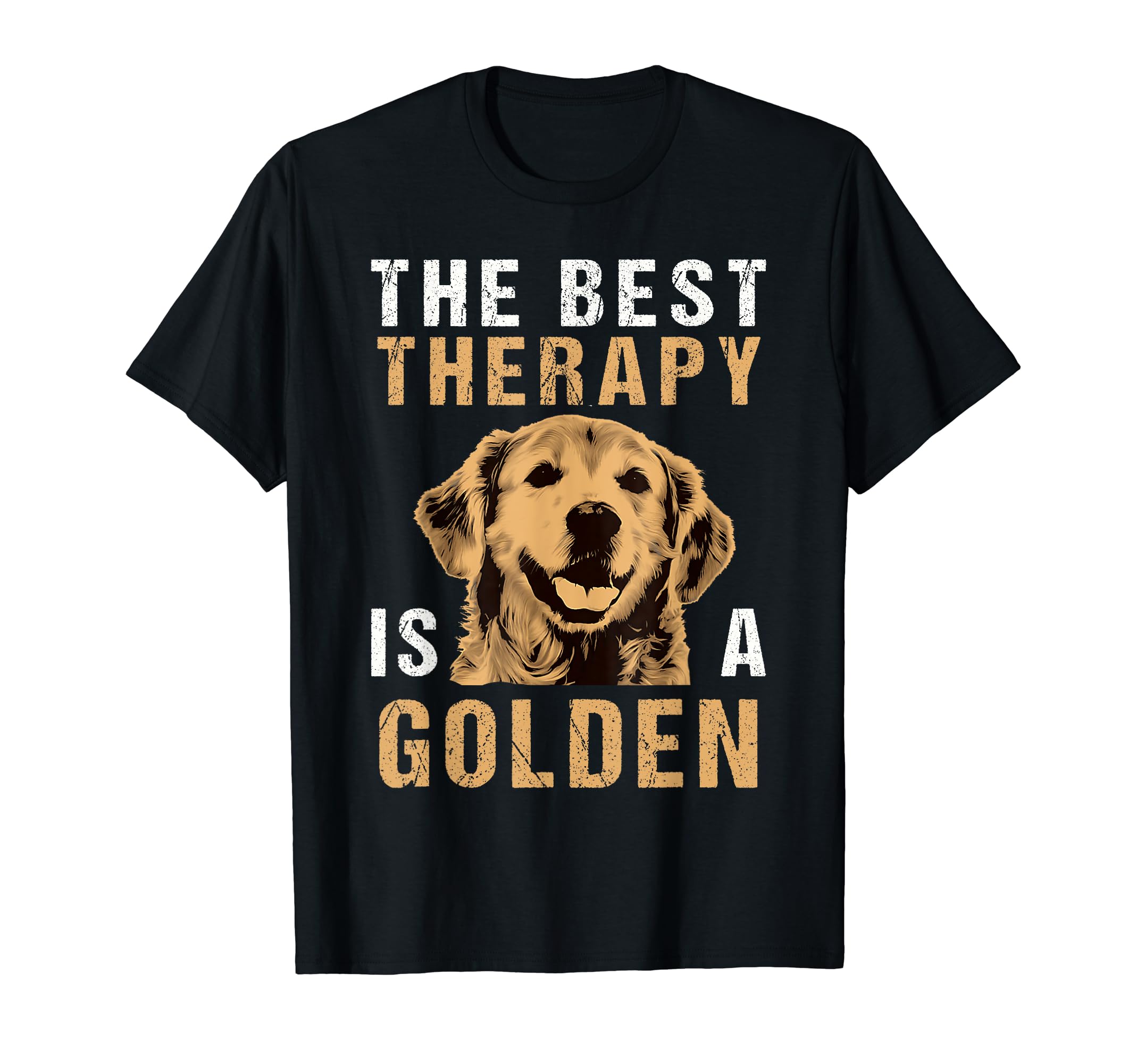 Best Therapy Is Golden Retriever Dog T-Shirt - Minimalist Print for Adults - T-Shirt, Sweatshirt, Hoodie