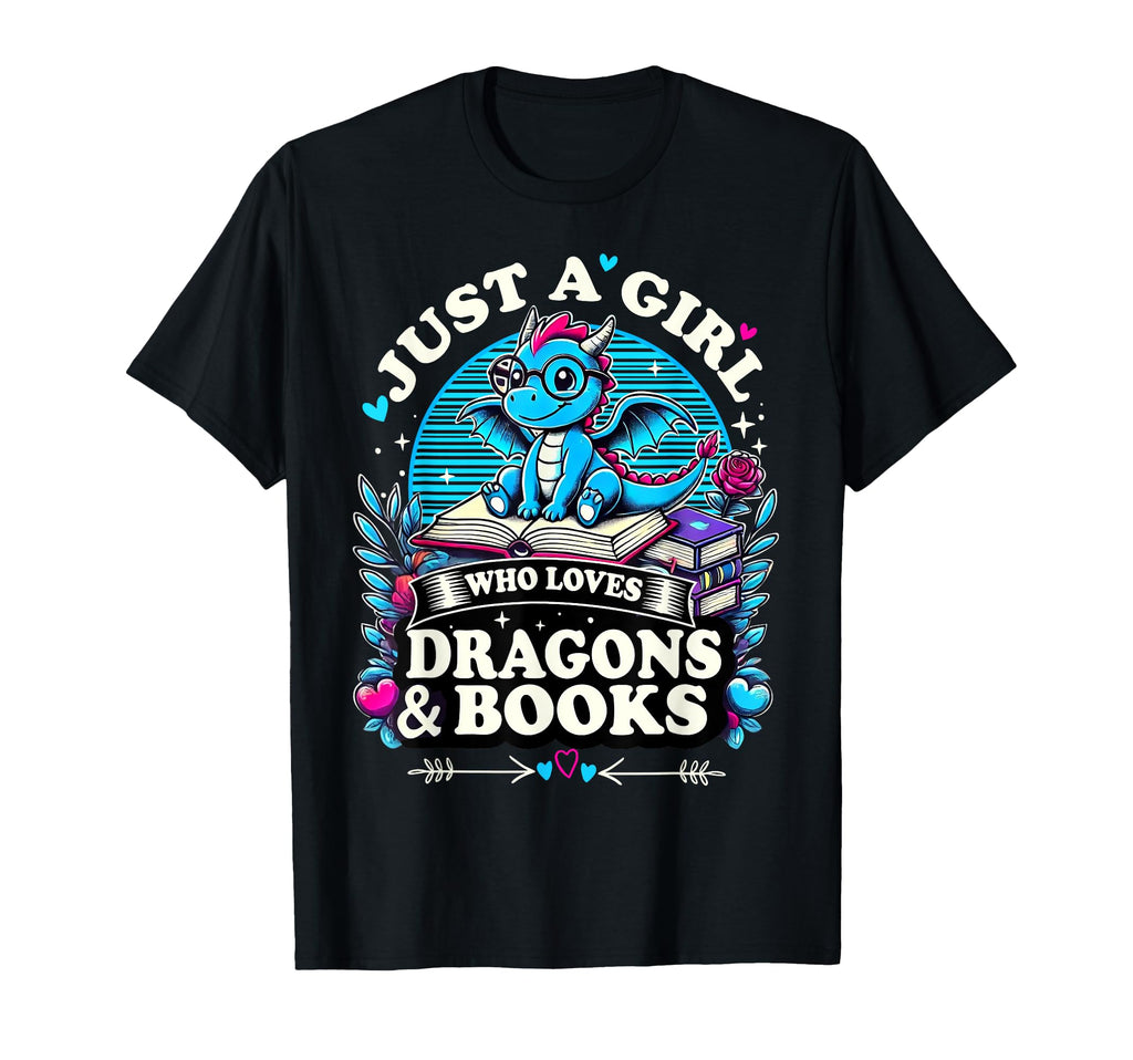 Just Who Loves Dragons And Books Lover T-Shirt - Minimalist Print Unisex - T-Shirt, Sweatshirt, Hoodie