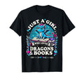 Just Who Loves Dragons And Books Lover T-Shirt - Minimalist Print Unisex - T-Shirt, Sweatshirt, Hoodie