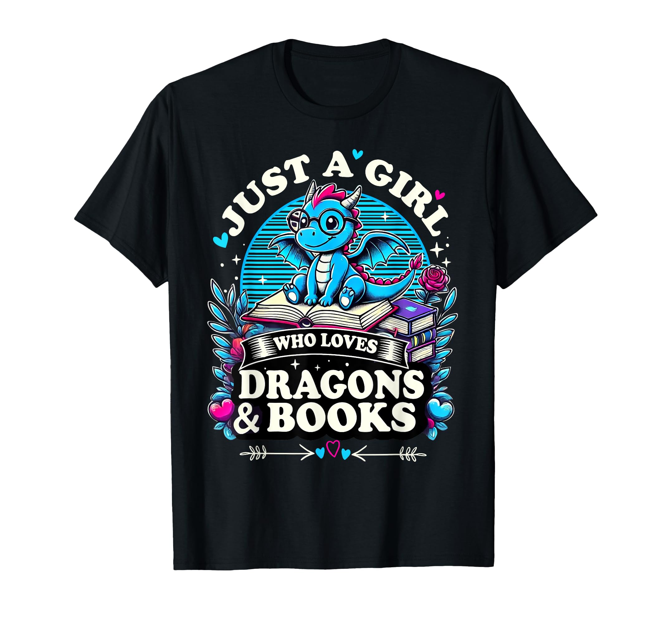 Just Who Loves Dragons And Books Lover T-Shirt - Minimalist Print Unisex - T-Shirt, Sweatshirt, Hoodie