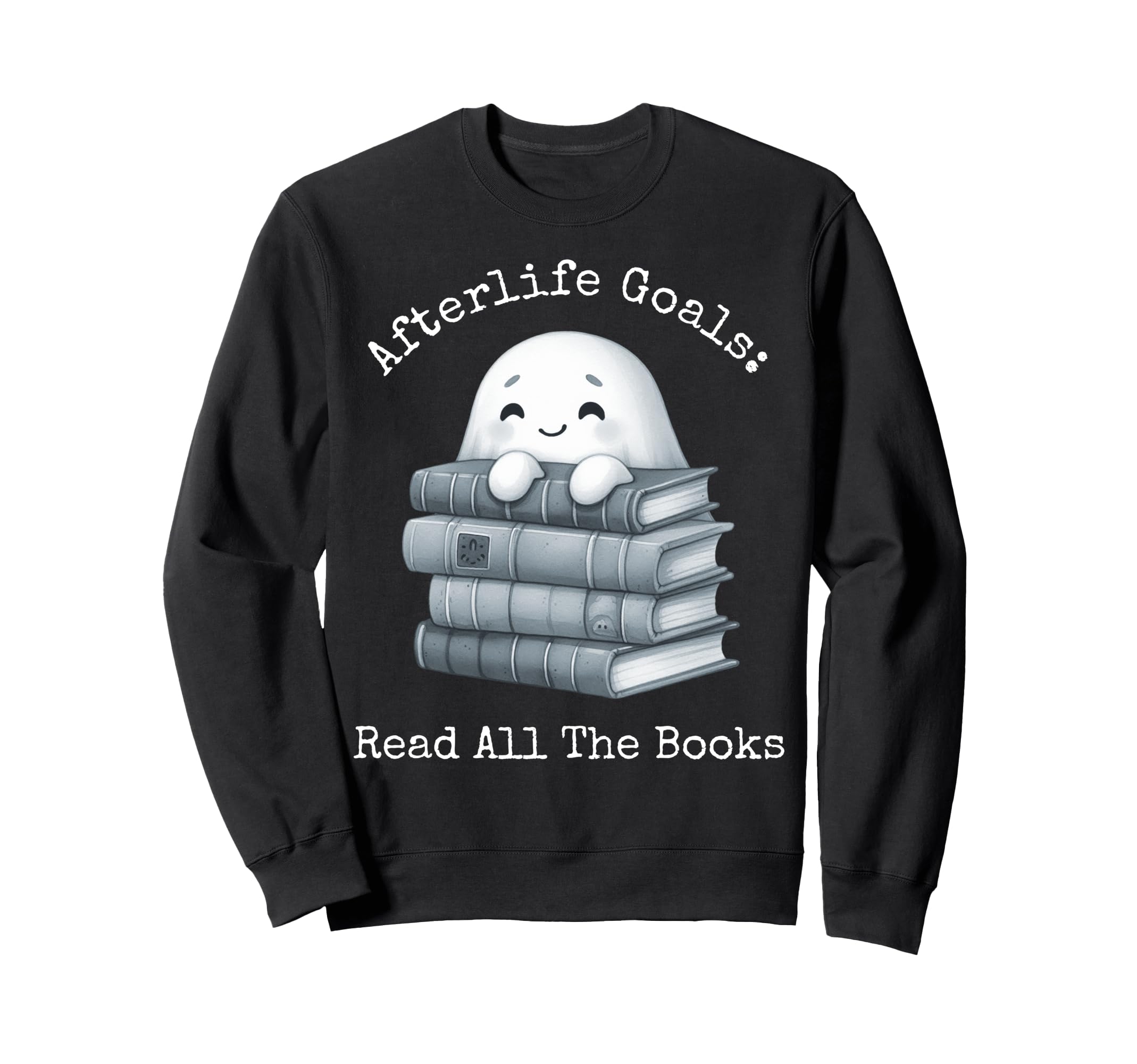 Bookish Ghost Reading Book Nerd Sweatshirt - Casual Everyday Wear Unisex - T-Shirt, Sweatshirt, Hoodie