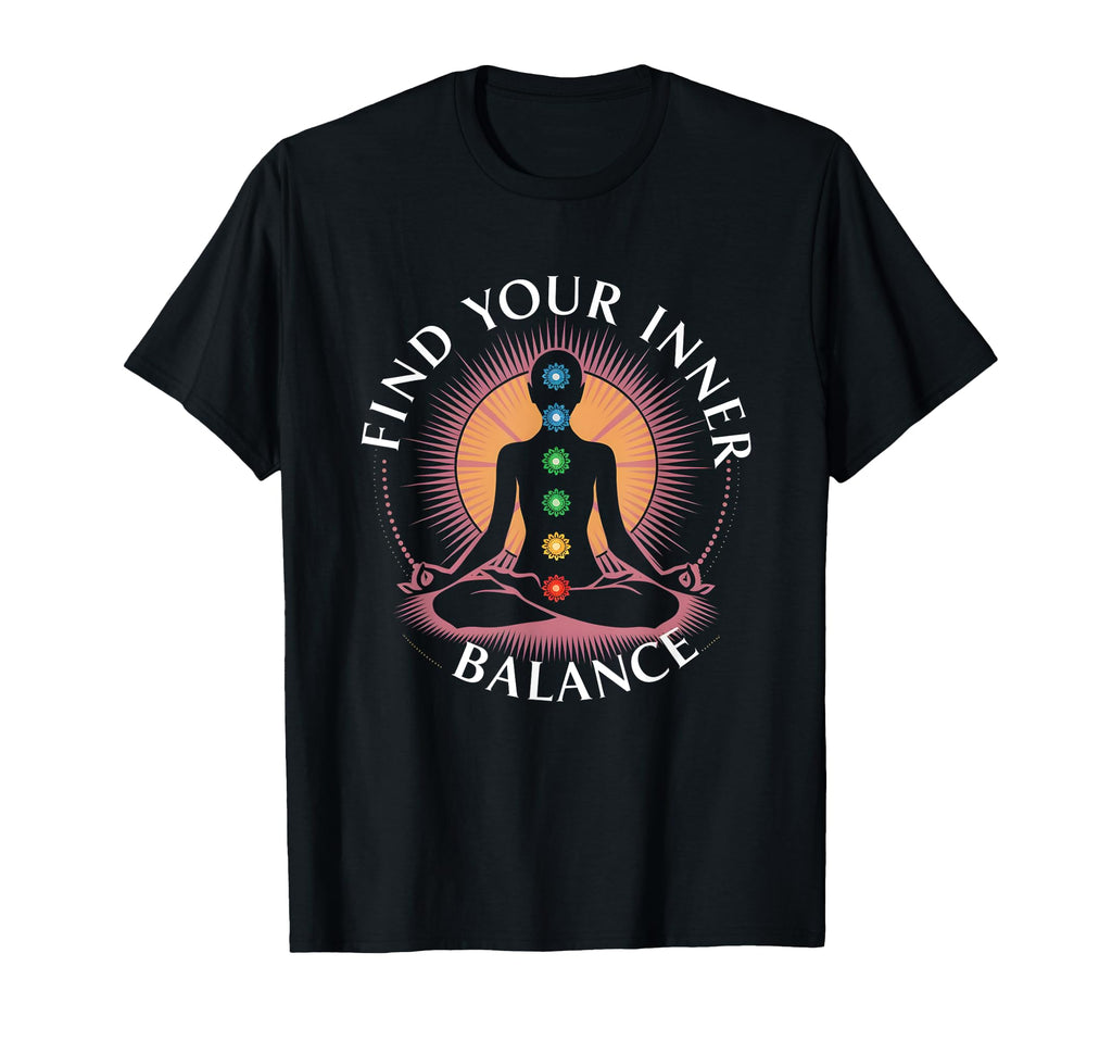 Find Your Inner Balance Chakra T-Shirt - Fun Novelty Design for Adults - T-Shirt, Sweatshirt, Hoodie