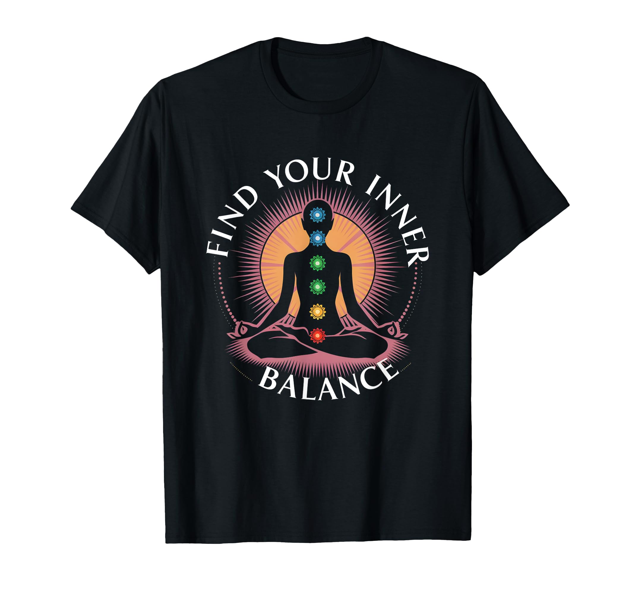 Find Your Inner Balance Chakra T-Shirt - Fun Novelty Design for Adults - T-Shirt, Sweatshirt, Hoodie