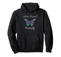 Anti Social Butterfly Bold Simple Funny Hoodie - Streetwear Style Unisex - T-Shirt, Sweatshirt, Hoodie