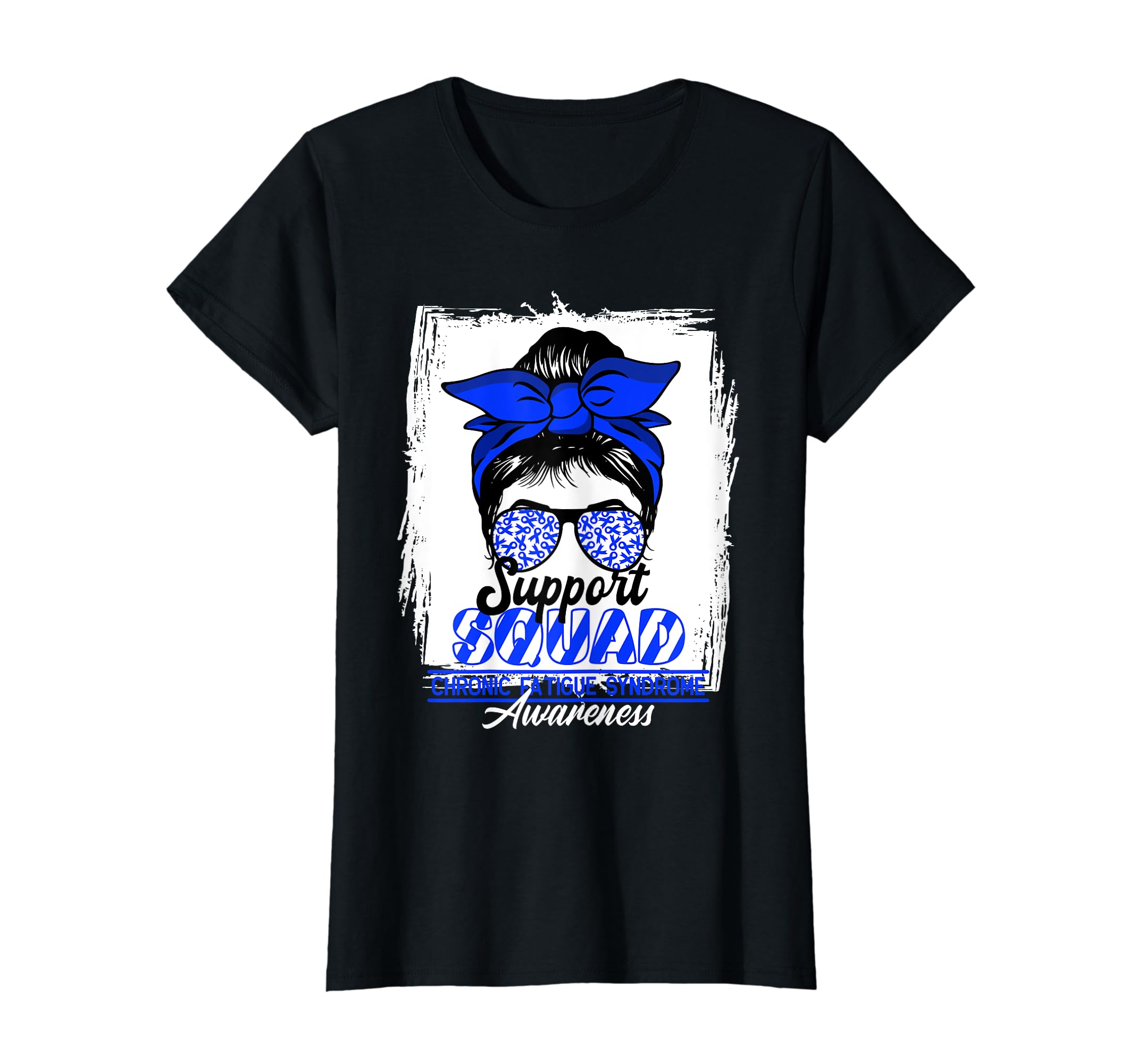 Womens Messy Bun Support Awareness Squad T-Shirt - Streetwear Style Unisex - T-Shirt, Sweatshirt, Hoodie