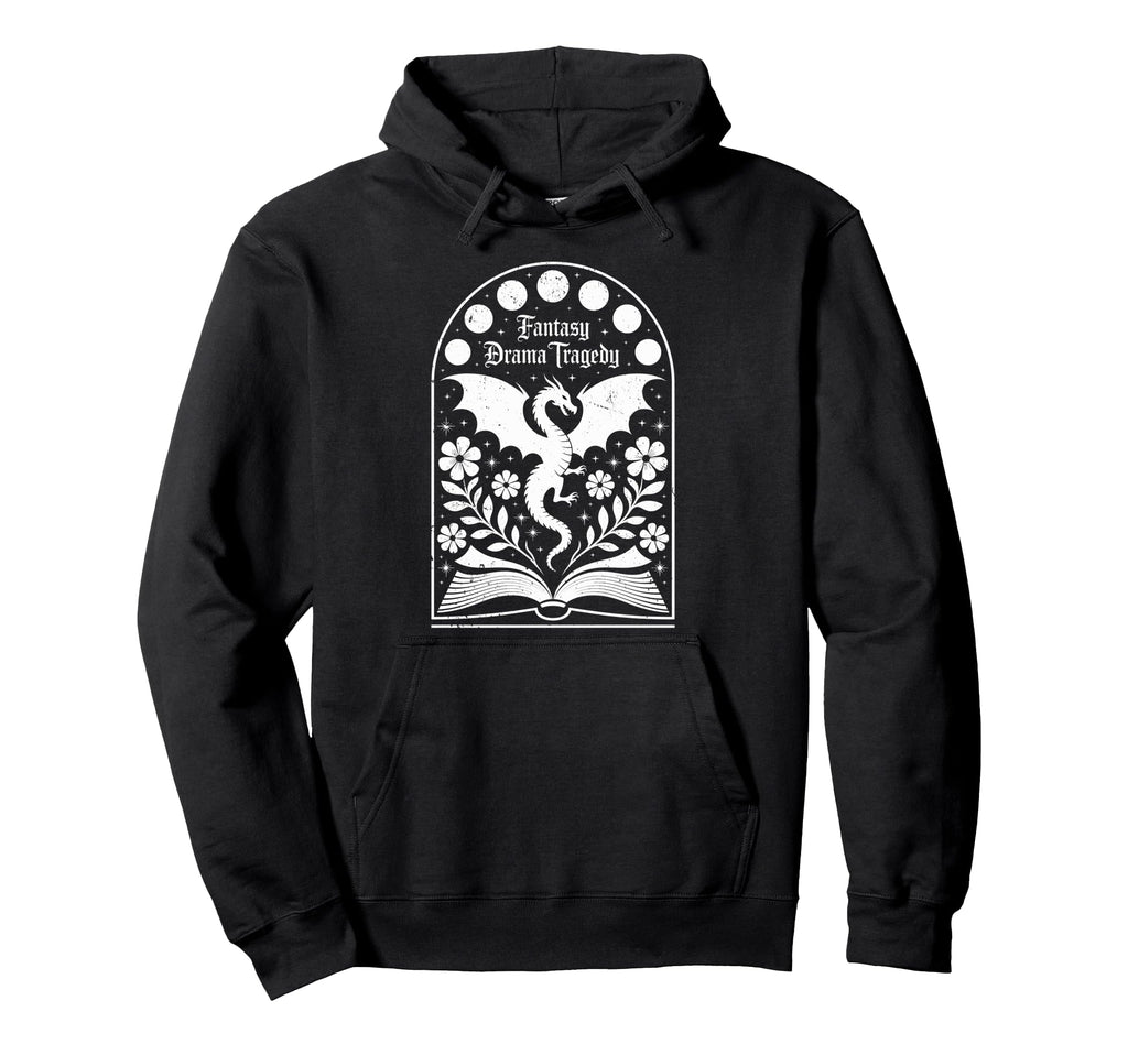 Fantasy Drama Tragedy Dragon Book Magic Hoodie - Novelty Apparel Unisex - T-Shirt, Sweatshirt, Hoodie